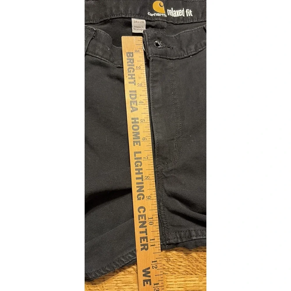 Carhartt Pants Men's 34x28 Black Canvas Work Relaxed Fit Carpenter - Picture 5 of 8